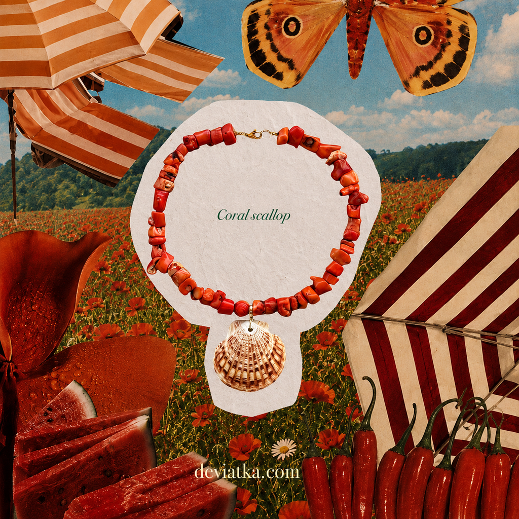 Coral Scallop Necklace
